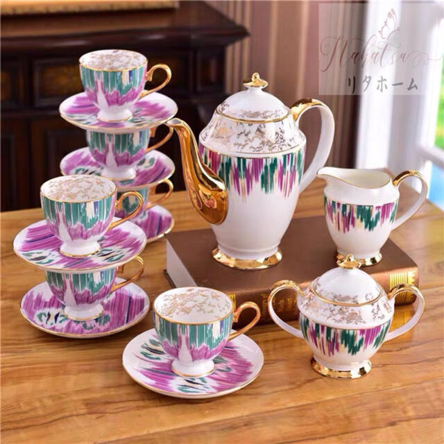 西洋ティーコーヒーカップセット カップ&ソーサー6客セット 陶磁器ティーセット | フリマアプリ ラクマ