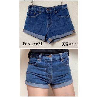 フォーエバートゥエンティーワン(FOREVER 21)のforever21 ハイウエストデニムショートパンツ(ショートパンツ)