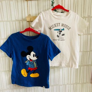 ベビーギャップ(babyGAP)のbabygap ミッキーTシャツ&サーフミッキーTシャツ　100(Tシャツ/カットソー)