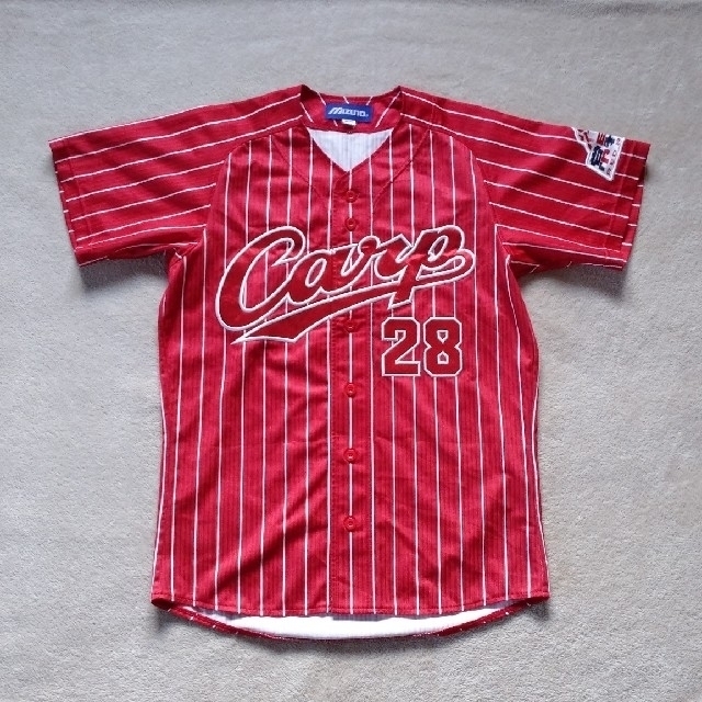 中古品】MIZUNO 広島東洋カープ 常昇魂ユニフォーム 背番号28 Mサイズ