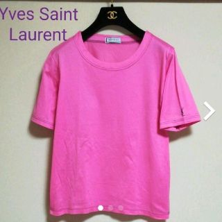 サンローラン(Saint Laurent)のYves Saint Laurent ピンクのTシャツ(Tシャツ(半袖/袖なし))