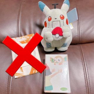 ポケモン(ポケモン)のロボピカチュウ ぬいぐるみ 、モクロー メモ(キャラクターグッズ)