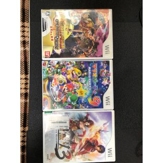 ウィー(Wii)のWii ソフトまとめ売り　3点セット　マリオパーティー　戦国無双　ワンピース(家庭用ゲームソフト)