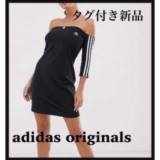 アディダス(adidas)のadidas originals オフショルタイトミニワンピ(ミニワンピース)