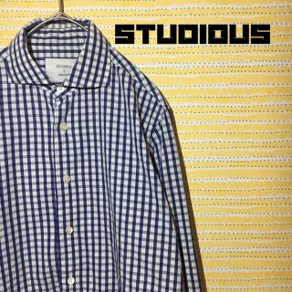 ステュディオス(STUDIOUS)のステュディオス STUDIOUS シャツ ギンガムチェック S 白 青(シャツ)