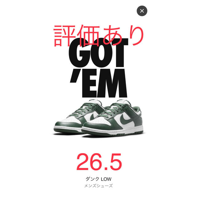 NIKE Dunk LOW Varsity Green 26.5㎝