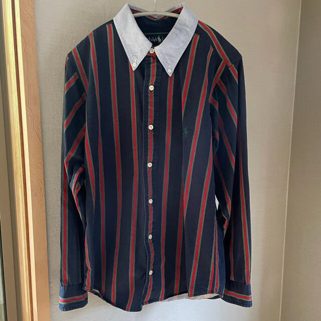 Ralph Lauren(ラルフローレン)の【値下げ】古着　ラルフローレン　マルチカラーストライプ　BDシャツ メンズのトップス(シャツ)の商品写真