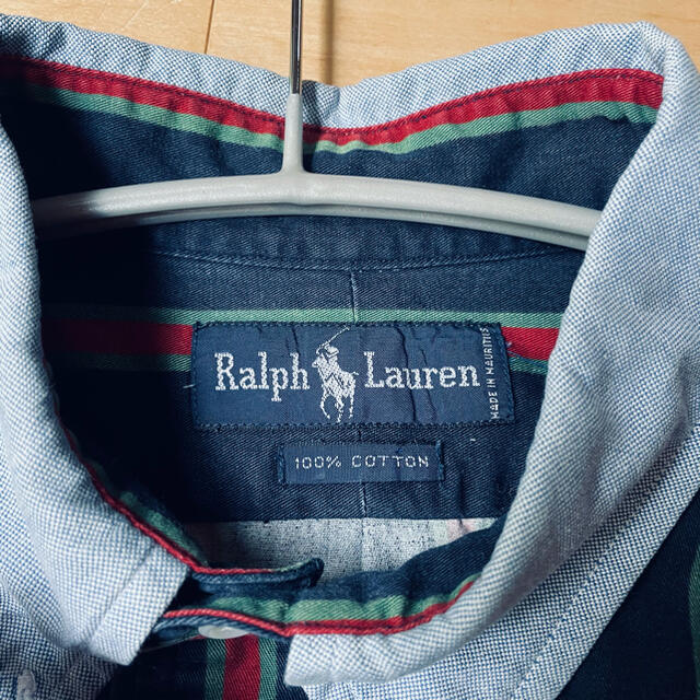 Ralph Lauren(ラルフローレン)の【値下げ】古着　ラルフローレン　マルチカラーストライプ　BDシャツ メンズのトップス(シャツ)の商品写真