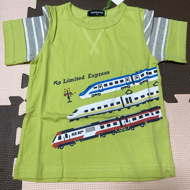 kladskap(クレードスコープ)の【新品】クレードスコープ　袖切り替え電車Tシャツ 100 キッズ/ベビー/マタニティのキッズ服男の子用(90cm~)(Tシャツ/カットソー)の商品写真