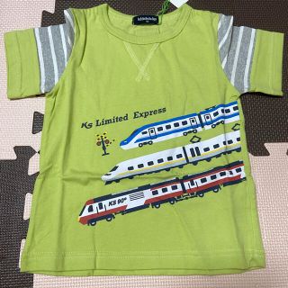 クレードスコープ(kladskap)の【新品】クレードスコープ　袖切り替え電車Tシャツ 100(Tシャツ/カットソー)