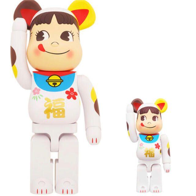 BE@RBRICK 招き猫 ペコちゃん 福 金メッキ 1000% ベアブリック eva.gov.co