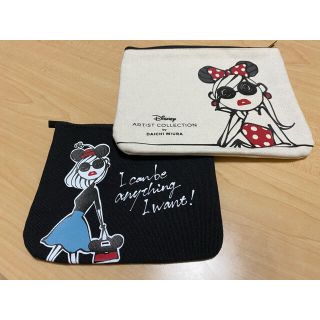 ディズニー(Disney)の中までドットで可愛い！Disneyディズニーのデザインポーチ送料無料　早い者勝ち(ポーチ)