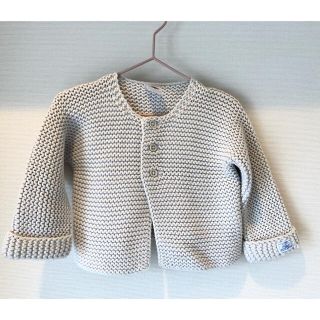 プチバトー(PETIT BATEAU)のプチバトー  ニットカーディガン　ほぼ新品　春夏(カーディガン/ボレロ)