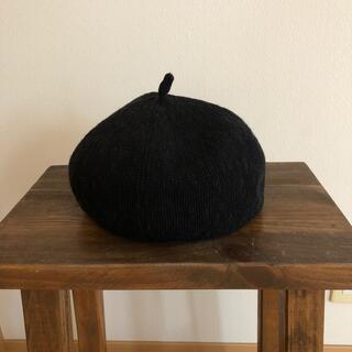 フレンチブル　ベレー帽　黒(ハンチング/ベレー帽)