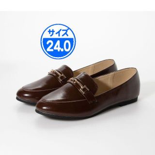 【新品 未使用】パンプス 24.0cm ブラウン 茶色 20443(ハイヒール/パンプス)