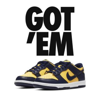 ナイキ(NIKE)のNIKE DUNK LOW MICHIGAN Varsity Maize(スニーカー)