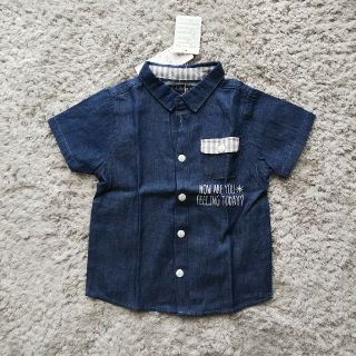 フタフタ(futafuta)のフタフタ 新品 デニム風 半袖シャツ 95cm(Tシャツ/カットソー)