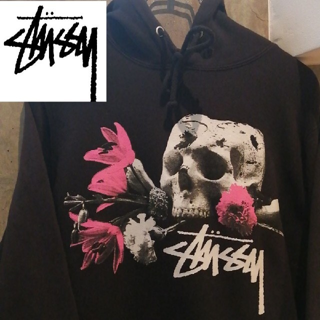 【薔薇髑髏】STUSSYパーカー 　ウエステッドユース　GDC　fr2　BEP