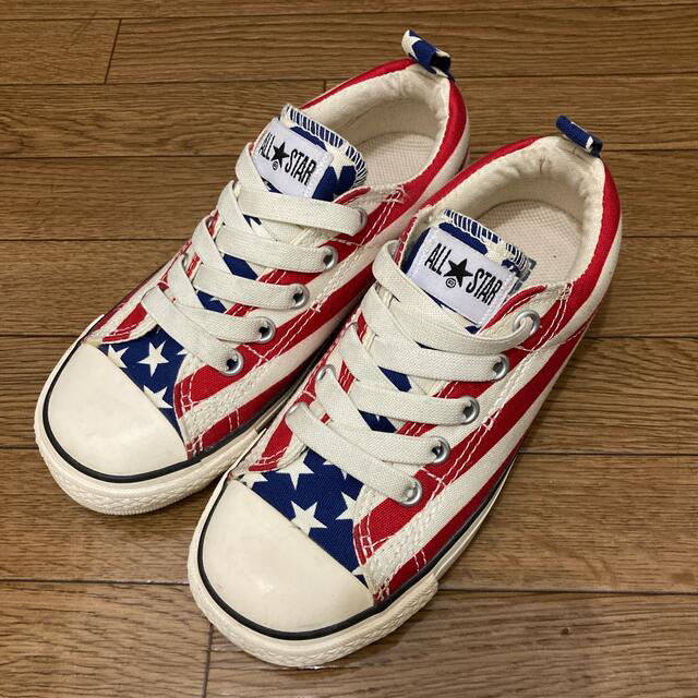 CONVERSE(コンバース)のキッズ　コンバース　19cm 星条旗柄 キッズ/ベビー/マタニティのキッズ靴/シューズ(15cm~)(スニーカー)の商品写真