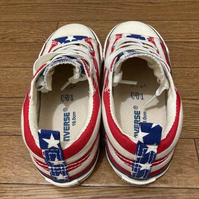 CONVERSE(コンバース)のキッズ　コンバース　19cm 星条旗柄 キッズ/ベビー/マタニティのキッズ靴/シューズ(15cm~)(スニーカー)の商品写真