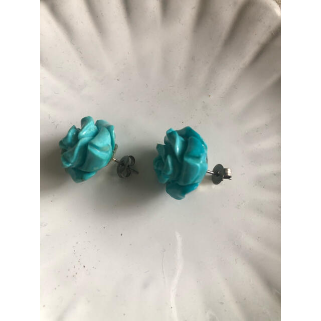 DRAGON ROSE ドラゴンローズ ターコイズ薔薇ピアス | www.innoveering.net