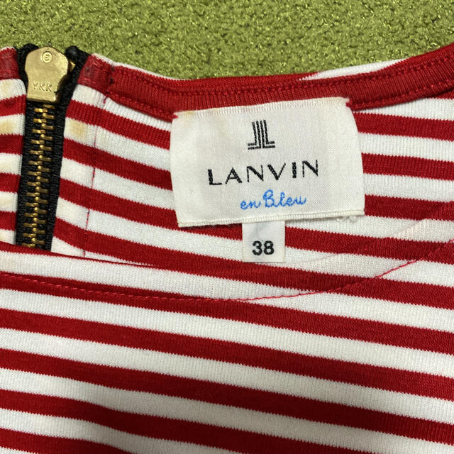 LANVIN en Bleu(ランバンオンブルー)のりるりる様専用！ランバンオンブルー☆素敵な赤色ボーダーカットソー レディースのトップス(カットソー(長袖/七分))の商品写真