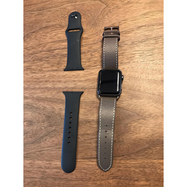 超激安定番 Apple Watch - Apple Watch3 38mm 非純正レザーベルト付き