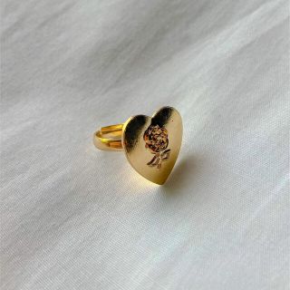 フラワー(flower)の୨୧ Vintage rétro Rose Heart Ring(リング(指輪))