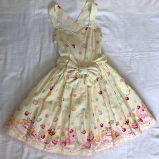 ■Angelic Pretty　ジャンパースカート　ミント×茶ドット