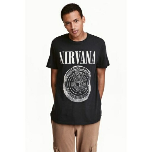 H&M(エイチアンドエム)のH&M NIRVANA ロング カットソー メンズのトップス(Tシャツ/カットソー(半袖/袖なし))の商品写真