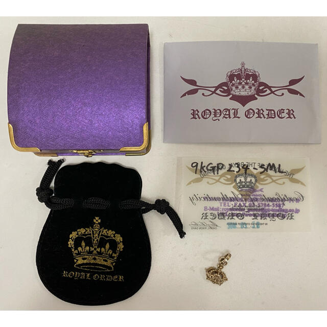 ROYAL ORDER 9金(K9YG 9KYG) 王冠 ペンダントトップ 1