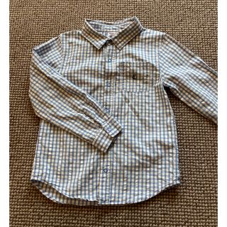 プチバトー(PETIT BATEAU)のプチバトー　ブルーチェックシャツ　6a(ブラウス)