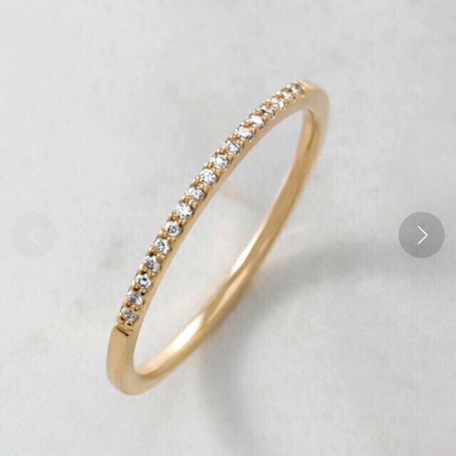 agete K10 ハーフエタニティリング 美品-