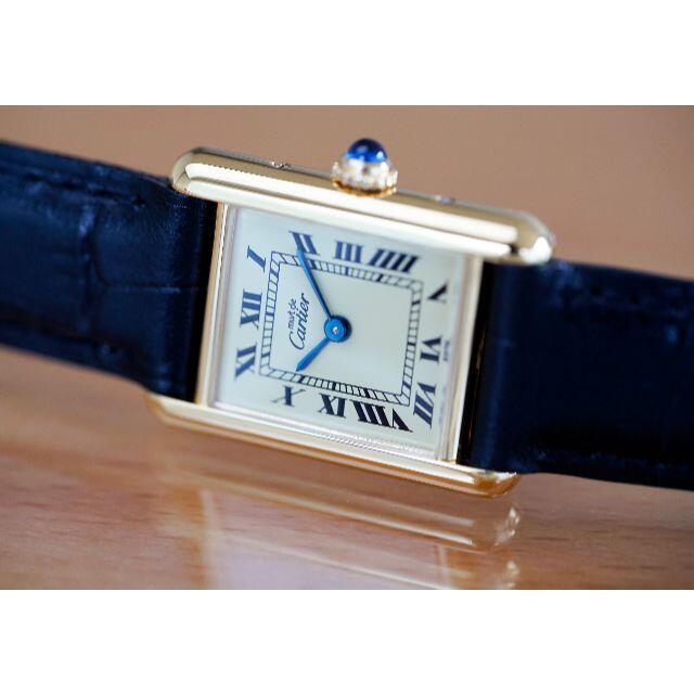 美品 カルティエ マスト タンク アイボリー ローマン SMCartier39CARTIER