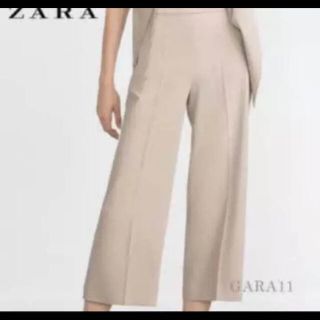 ザラ(ZARA)のZARA ワイドパンツ　キュロットパンツ　ベージュ(キュロット)