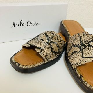 ミラオーウェン(Mila Owen)の　サンダル ぺたんこ Mila Owen パイソン柄　23cm 　箱なし(サンダル)