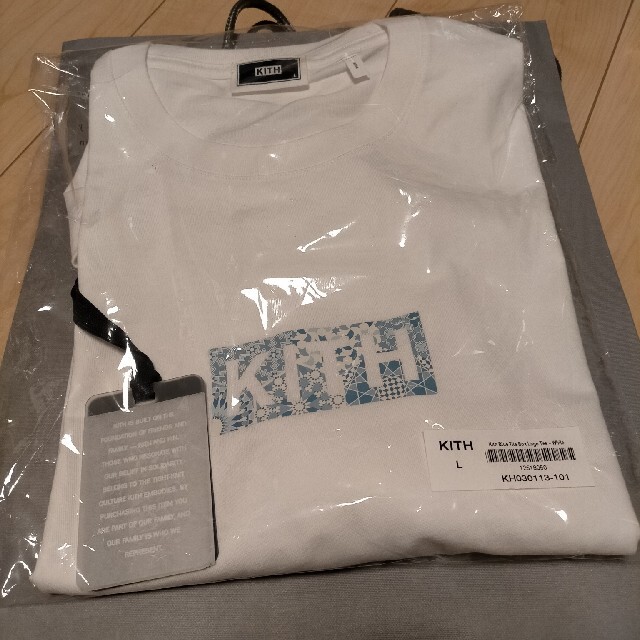 Kith Blue Tile Box Logo Tee White Lサイズ