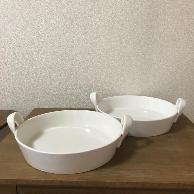 Noritake(ノリタケ)のM･STYLE   ミヤザキ食器　白　オーブンプレート　2セット インテリア/住まい/日用品のキッチン/食器(食器)の商品写真