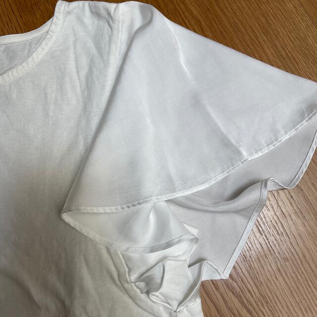 w closet(ダブルクローゼット)の袖フリル　Tシャツ レディースのトップス(Tシャツ(半袖/袖なし))の商品写真