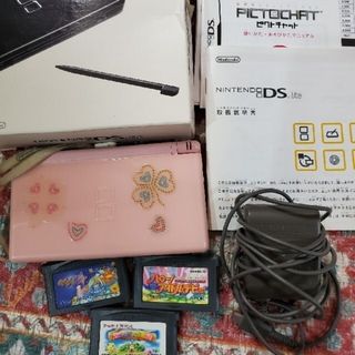 ニンテンドーDS(ニンテンドーDS)のNINTENDO DS lite 【ジャンク】本体 カセット 4本セット(家庭用ゲーム機本体)