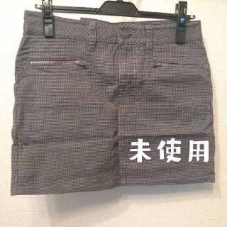 ユニクロ(UNIQLO)の未使用✪千鳥格子ショートスカート　ウエスト61(ミニスカート)