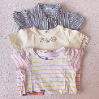 【ベビー服】90cm ベビー服３点セット(Tシャツ/カットソー)