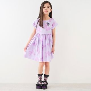 アナスイミニ(ANNA SUI mini)のお取り置き中【新品】アナスイミニ　蝶ラメプリントカットワンピース　110(ワンピース)