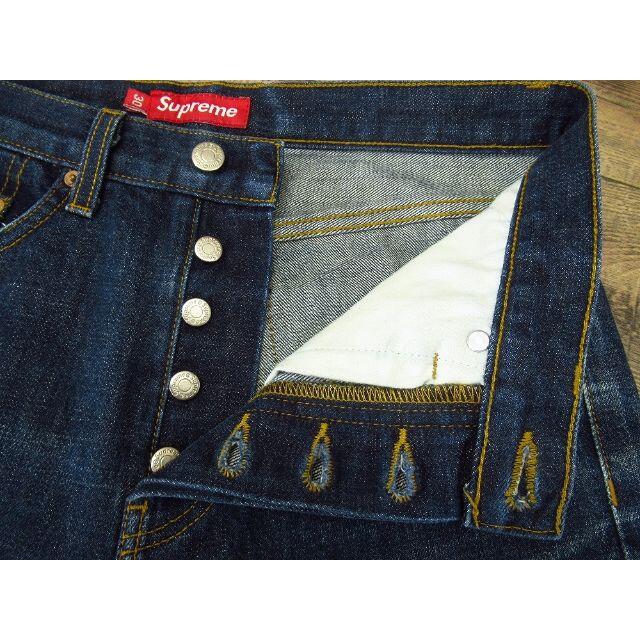 Supreme(シュプリーム)のUSA製 シュプリーム 5ポケット スリム セルビッチ デニム パンツ W30 メンズのパンツ(デニム/ジーンズ)の商品写真