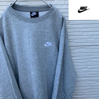 ナイキ(NIKE)の【定番アイテム】NIKE スウェット 刺繍ロゴ 古着 グレー(スウェット)