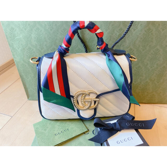超安い品質 Gucci トップハンドルバッグ スカーフ付き 新作!GUCCI〔GG
