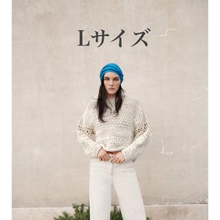 ザラ(ZARA)のzara テクスチャーニットセーター　Lサイズ(ニット/セーター)