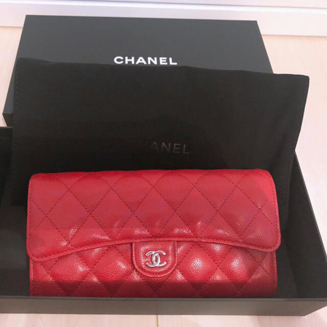 お気に入り】 キャビア シャネル CHANEL - CHANEL 長財布 キャビア