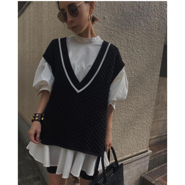 Ameri VINTAGE(アメリヴィンテージ)のFLARE SHIRT WITH VEST  ameri vintage レディースのトップス(シャツ/ブラウス(長袖/七分))の商品写真