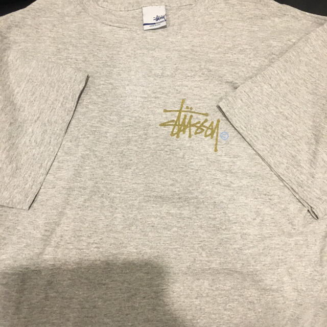 STUSSY(ステューシー)の希少！00's USA製 old stussy ゴールドストックロゴ tee メンズのトップス(Tシャツ/カットソー(半袖/袖なし))の商品写真